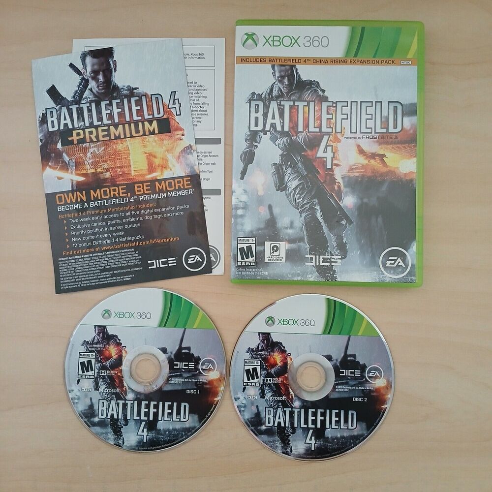 Battlefield 4 (Xbox 360, 2013) Video Game Tested Working